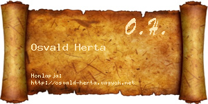 Osvald Herta névjegykártya